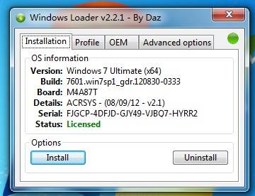 win7激活，Windows Loader v2.2.1